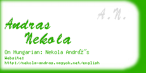 andras nekola business card